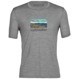 Herren-T-Shirt Icebreaker Men Tech Lite II SS Tee Trailhead grau metro hthr