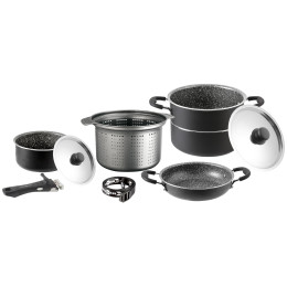 Geschirrset Brunner Pirate 7+1 22 cm schwarz