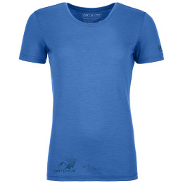 Damen-T-Shirt Ortovox 185 Merino Logo Spray Ts W blau sky blue