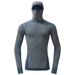 Herren Funktions-Sweatshirt Devold Reverso Merino Hoodie Man blau Griffin