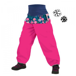 Babyhose mit Fleece Unuo Softshell Sherpa Basic rosa/blau