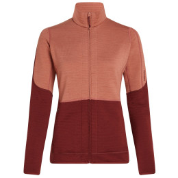 Damen-Sweatshirt Icebreaker W Mer 400 RealFleece Descender LS Z rosa Cedar Wood/Port/Cb