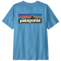 Herren-T-Shirt Patagonia P-6 Logo T-Shirt hellblau Shore Blue