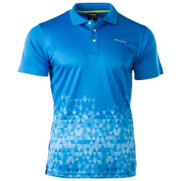 Herren-T-Shirt Elbrus Kantale blau FrenchBlueTrianglePrint/AcidLime