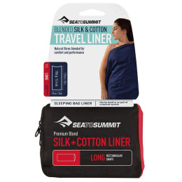 Schlafsackeinlage Sea to Summit Silk+Cotton Liner Long Rec (2020) blau NavyBlue