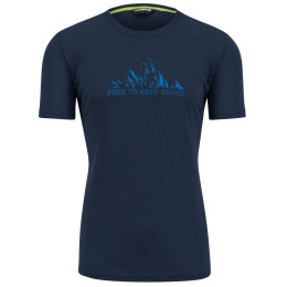 Herren-T-Shirt Karpos Loma Print Jersey dunkelblau Outer Space/Indigo B./Tangerin