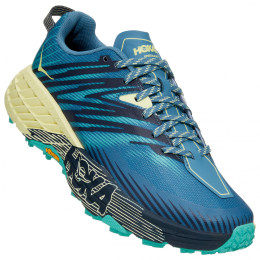 Damen Laufschuhe Hoka Speedgoat 4 Wide blau/gelb ProvincialBlue/LuminaryGreen