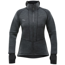 Damen Funktions-Sweatshirt Devold Tinden Spacer Merino Jacket Women grau/schwarz Anthracite