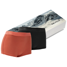 Damen Funktionsshorts Devold Breeze Merino 150 Hipster Wmn 2Pk orange/schwarz Black/Coral