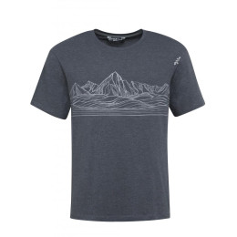 Herren-T-Shirt Chillaz Relaxed Mountain Skyline schwarz black melange