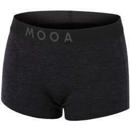 Damen-Boxershorts MOOA MerinoSilk 160 schwarz black melange