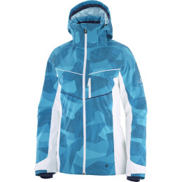 Damenjacke Salomon Brilliant W blau/weiß BarrierReef