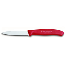 Gemüsemesser Victorinox gewellt 8 cm rot