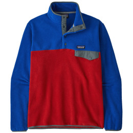 Herren-Sweatshirt Patagonia Lightweight Synchilla Snap-T Pullover rot/blau Touring Red