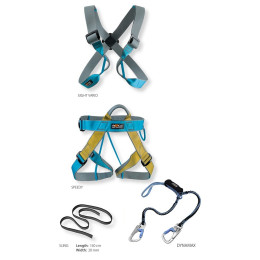 Klettersteigset Rock Empire Ferrata Max Set blau/grau