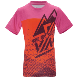 Kinder-Radtrikot Silvini Denni lila/orange orange-fuchsia