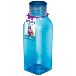Flasche Sistema Square 475ml dunkelblau