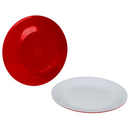 Teller Bo-Camp Breakfast Plate Melamine 2 rot Red/White