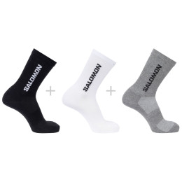 Socken Salomon Everyday Lite Crew 3-Pack schwarz/grau White / Black / Frost Gray