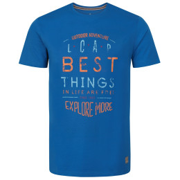 Herren-T-Shirt Loap Badru krátký rukáv blau Blue