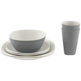 Geschirrset Outwell Gala 2 Person Dinner Set 2023 grau Grey & Sand