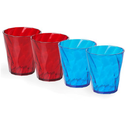 Set Gläser Omada Tritan Water glass Set 0.35 l rot/blau
