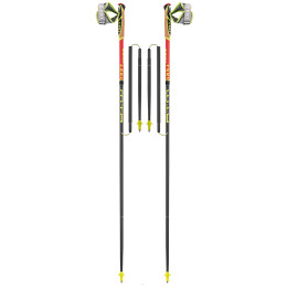 Trail Running Stöcke Leki Micro Trail Race rot FloorescentRedNeonyellowNaturalcarbon