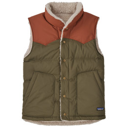 Herren-Daunenweste Patagonia Reversible Bivy Down Vest grün/braun Basin Green