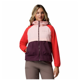 Damenjacke Columbia Spire Valley™ Windbreaker rosa Moonvista, Pink Sand, Poppy Red