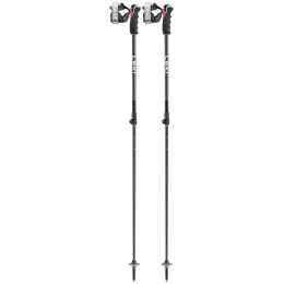 Skistöcke Leki Peak Vario 3D schwarz black-dark anthracite-orange