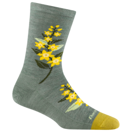 Damensocken Darn Tough Blossom Crew Lightweight grau seafoam