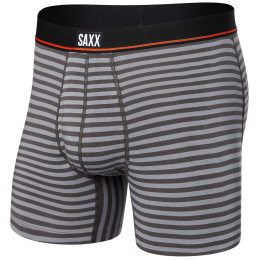 Boxershorts Saxx Non-Stop Stretch Cotton Boxer Brief Fly grau HikeStripe/Grey