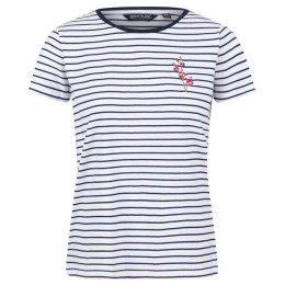 Damen-T-Shirt Regatta Odalis blau/weiß Navy Stripe