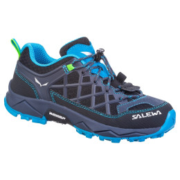 Kinderschuhe Salewa Jr Wildfire blau/hellblau Ombre Blue/Fluo Green