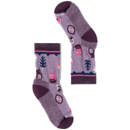 Kindersocken Smartwool Kids' Hike Light Cushion Critter Cache C lila Purple Dawn