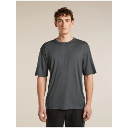 Herren-Funktionsshirt Icebreaker Merino 150 Tech Lite SS Relaxed Tee dunkelgrau OBSIDIAN