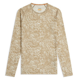 Damen-Funktionsshirt Icebreaker Women M 200 Oasis LS Crewe Moss BloomAOP beige/weiß Cumin/Undyd/Aop