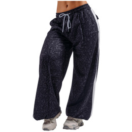 Damen-Jogginghosen Nebbia Baggy Leopard Sweatpants Primal schwarz BLACK LEOPARD