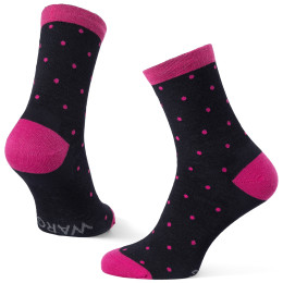Socken Warg Happy Merino W Mini Dots schwarz/rosa Black/Pink