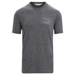 Herren-Funktionsshirt Icebreaker Tech Lite II SS Tee Mountain Sunset grau Gritstone Heather