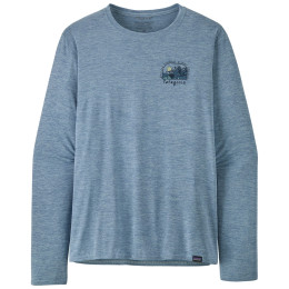 Herren-T-Shirt Patagonia Cap Cool Daily Graphic Lands LS blau Lost And Found: Steam Blue X-Dye