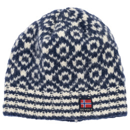 Wintermütze Devold Svalbard Wool Beanie blau/weiß NIGHT/OFFWHITE