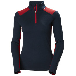Damen-Funktionsshirt Helly Hansen W Lifa Merino Midweight 1/2 Zip blau Navy
