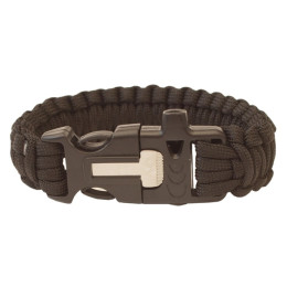 Armband Yate Paracord s píšťalkou a křesadl schwarz