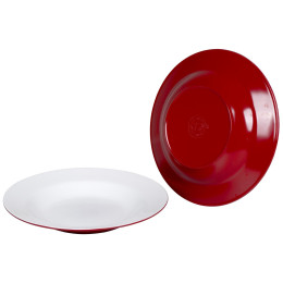 Teller Bo-Camp Deep plate melamine 2 rot Red/White