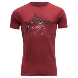 Herren-T-Shirt Devold Hornindalrokken Man Tee rot Syravery