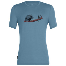 Herren-T-Shirt Icebreaker M TL SSCrewe Canoe Companions blau Waterfall