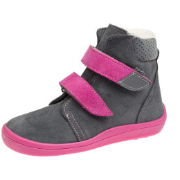 Kinder-Barfußschuhe Beda Isabel Grey/Pink