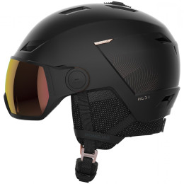 Skihelm Salomon Icon Lt Visor schwarz/rosa Black / Pink Gold