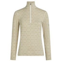 Damen-Funktionsshirt Icebreaker Women M 260 Tech Vertex LS HZ AlpGeo beige/weiß Undyed/Cumin/J